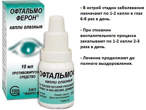 Глазные капли Офтальмоферон: инструкция по применению, аналоги и описание препарата